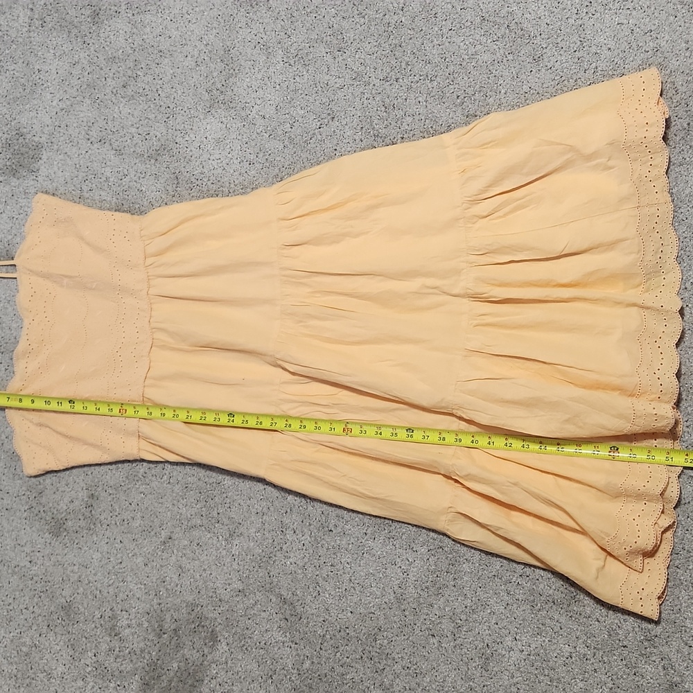 New American Eagle Orange Scalloped Midi Dress Size XL - Picture 8 of 11